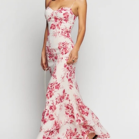 Reformation Dresses & Skirts - Reformation Fallon Floral Pink Maxi Dress